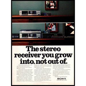 1983 Sony STR-VX550 Stereo Receiver Vintage Print Ad Audiophile Wall Art Photo